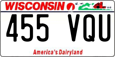 WI license plate 455VQU