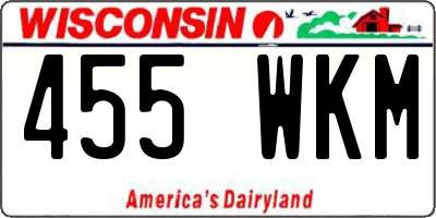WI license plate 455WKM