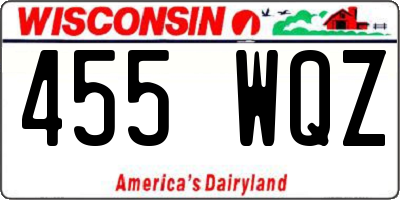 WI license plate 455WQZ