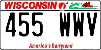 WI license plate 455WWV