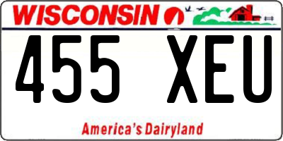 WI license plate 455XEU
