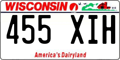 WI license plate 455XIH