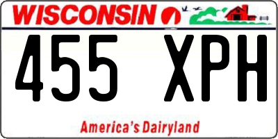WI license plate 455XPH