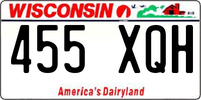 WI license plate 455XQH