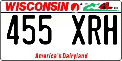 WI license plate 455XRH