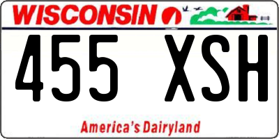 WI license plate 455XSH