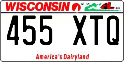 WI license plate 455XTQ