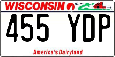 WI license plate 455YDP