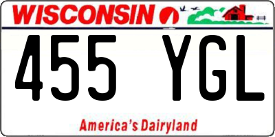 WI license plate 455YGL
