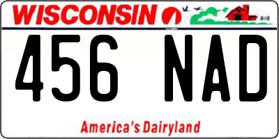 WI license plate 456NAD