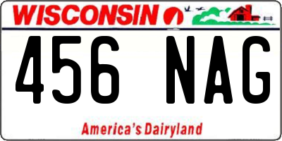 WI license plate 456NAG