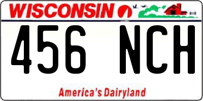 WI license plate 456NCH