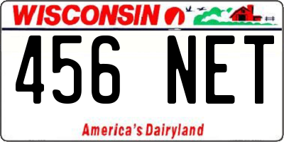 WI license plate 456NET