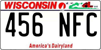 WI license plate 456NFC