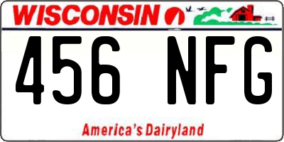 WI license plate 456NFG
