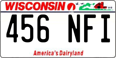 WI license plate 456NFI