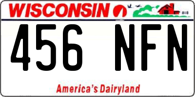 WI license plate 456NFN