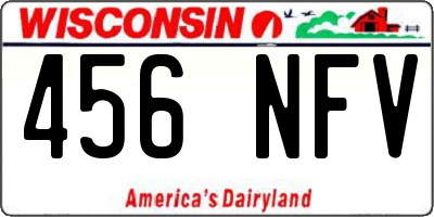 WI license plate 456NFV