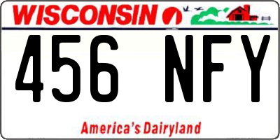 WI license plate 456NFY
