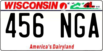 WI license plate 456NGA