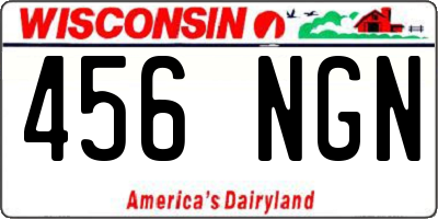 WI license plate 456NGN