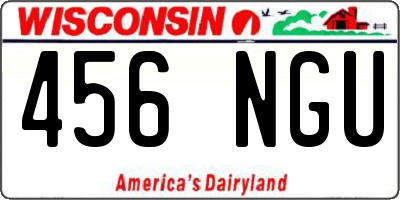 WI license plate 456NGU