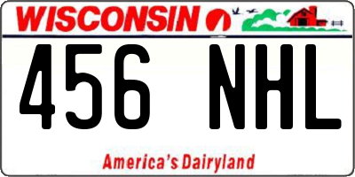 WI license plate 456NHL