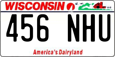 WI license plate 456NHU