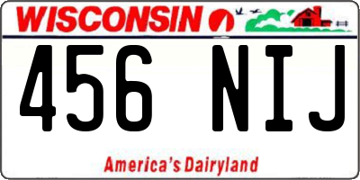 WI license plate 456NIJ