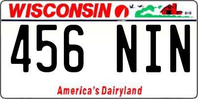 WI license plate 456NIN