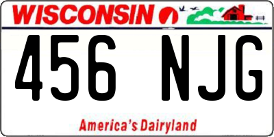WI license plate 456NJG