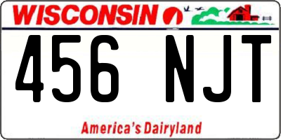 WI license plate 456NJT