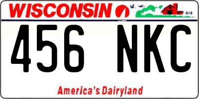 WI license plate 456NKC