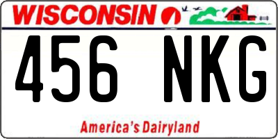 WI license plate 456NKG