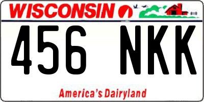 WI license plate 456NKK