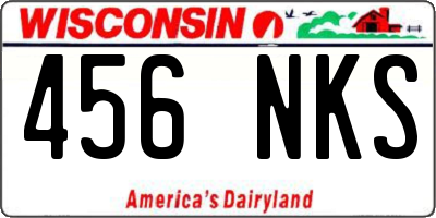 WI license plate 456NKS