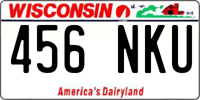WI license plate 456NKU