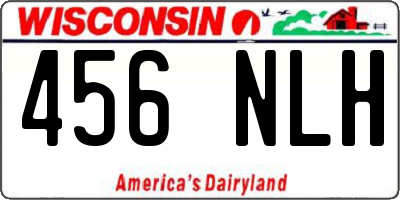 WI license plate 456NLH