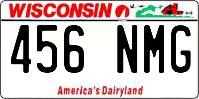 WI license plate 456NMG
