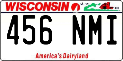 WI license plate 456NMI