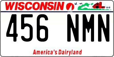 WI license plate 456NMN