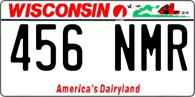 WI license plate 456NMR