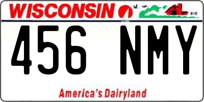 WI license plate 456NMY