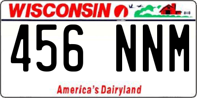 WI license plate 456NNM