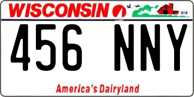 WI license plate 456NNY