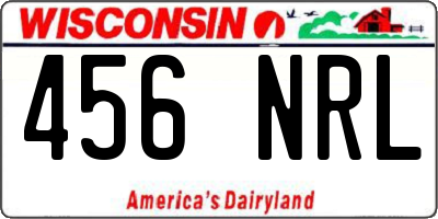 WI license plate 456NRL