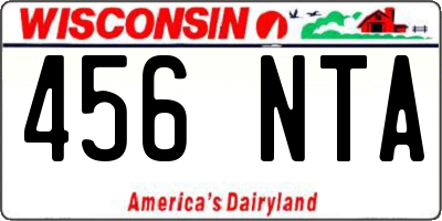 WI license plate 456NTA