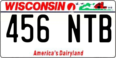 WI license plate 456NTB