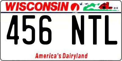 WI license plate 456NTL