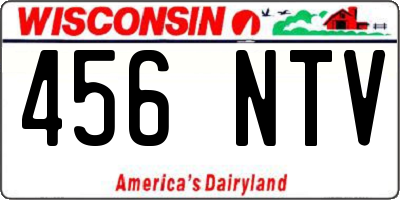 WI license plate 456NTV